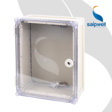 SAIPWELL 600*600*250mm IP66 High Quality transparent Plastic PVC Waterproof Box Electrical Box Custom PVC Box
